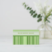 Groen Retro Stripes Patroon Visitekaartje (Staand voorkant)