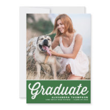 Groen Retro Vet Typografie Foto Afstuderen