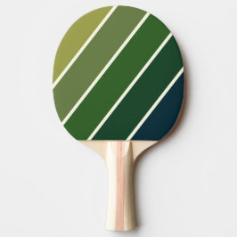 Groen Retro Vijf Vet Gestreept Tafeltennisbatje