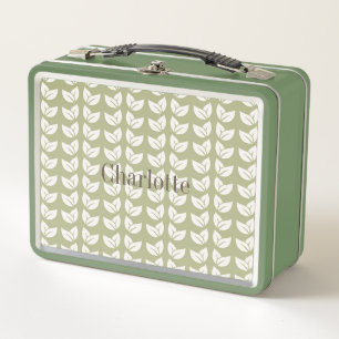 Groen Retro Vintage Y2K Blad Patroon
