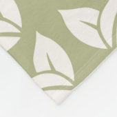Groen Retro  Y2K Bladpatroon Fleece Deken (Hoek)
