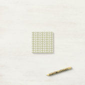 Groen Retro  Y2K Bladpatroon Post-it® Notes (Op bureau)