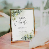 Groen Ring Hunt teken Reclamebord Met Voetstuk