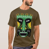 Groen ritueel masker t-shirt (Voorkant)