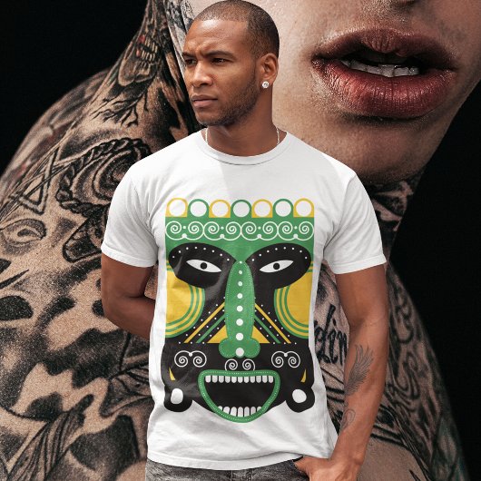 Groen ritueel masker t-shirt