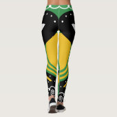 Groen ritueel tribaal leggings (Achterkant)