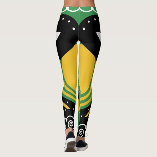 Groen ritueel tribaal leggings (Achterkant)