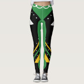 Groen ritueel tribaal leggings (Voorkant)