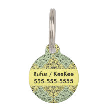 Groen Rococo Patroon Bloei