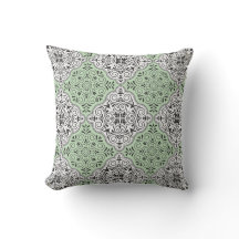 Groen Rococo Patroon Bloei