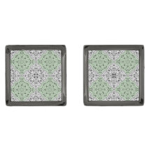Groen Rococo Patroon Bloei