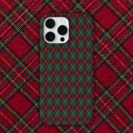 Groen & Rode Bourgondië Argyle Kerstvakantie iPhone 16 Pro Max Hoesje