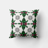 Groen & Rode Edelsteen Patroon Kussen (Achterkant)