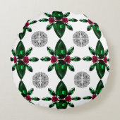 Groen & Rode Edelsteen Patroon Kussen (Voorkant)