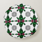 Groen & Rode Edelsteen Patroon Kussen (Achterkant)