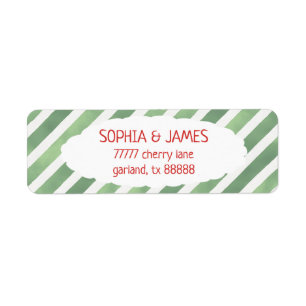 Groen Rode Whimsical Kerst Retouradres Etiket