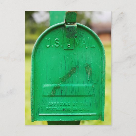 Groen Roestend postbusportret Briefkaart (Voorkant)
