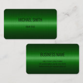 Groen roestvrij staal Metalen blik Visitekaartje (Voorkant / Achterkant)