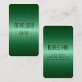 Groen roestvrij staal visitekaartje (Voorkant / Achterkant)