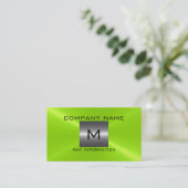Groen roestvrij staal visitekaartje (Staand voorkant)
