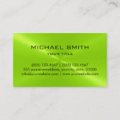 Groen roestvrij staal visitekaartje (Achterkant)