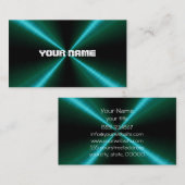 Groen roestvrij staal visitekaartje (Voorkant / Achterkant)