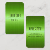 Groen roestvrij staal visitekaartje (Voorkant / Achterkant)