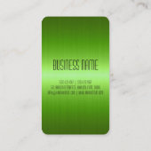 Groen roestvrij staal visitekaartje (Achterkant)