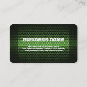 Groen roestvrij stalen metalen gat visitekaartje (Achterkant)