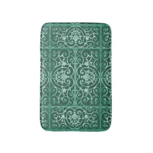 Groen rolpatroon badmat (Voorkant Verticaal)