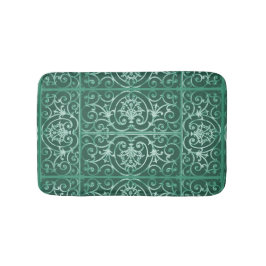 Groen rolpatroon badmat