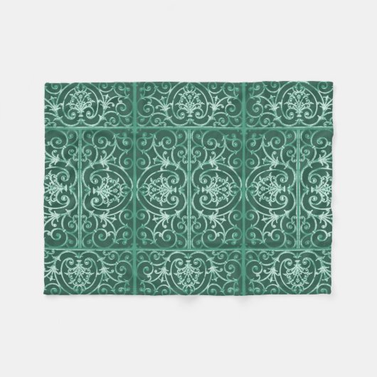 Groen rolpatroon fleece deken (Voorkant (Horizontaal))