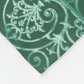 Groen rolpatroon fleece deken (Hoek)