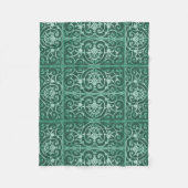 Groen rolpatroon fleece deken (Voorkant)