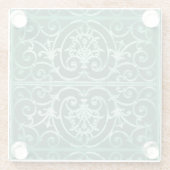 Groen rolpatroon glazen onderzetter (Achterkant)