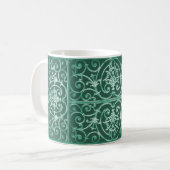 Groen rolpatroon koffiemok (Voorkant links)