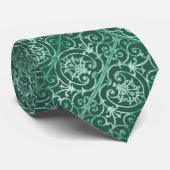 Groen rolpatroon stropdas (Opgerold)