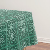 Groen rolpatroon tafelkleed (Voorbeeld)