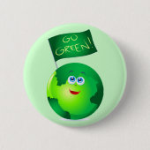 Groen! Ronde Button 5,7 Cm (Voorkant)