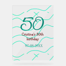 Groen rood 50 verjaardag toevoegen naam datum p