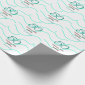 Groen rood 50 verjaardag toevoegen naam datum p cadeaupapier (Hoek)