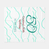 Groen rood 50 verjaardag toevoegen naam datum p fleece deken (Voorkant (Horizontaal))