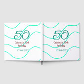 Groen rood 50 verjaardag toevoegen naam datum p gastenboek (Volledig)