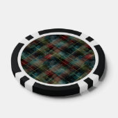 Groen Rood Blauw Geruit Strepen Poker Chips (Enkel)