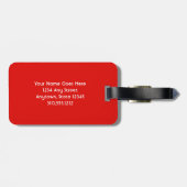 Groen Rood Blauw Loriket Bird Custom Name Script Bagagelabel (Achterkant horizontaal)