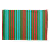 Groen Rood Blauw Strepen Patroon Kussensloop (Achterkant)