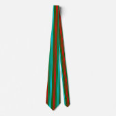 Groen Rood Blauw Strepen Patroon Stropdas (Voorkant)