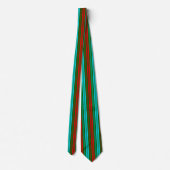 Groen Rood Blauw Strepen Patroon Stropdas (Achterkant)