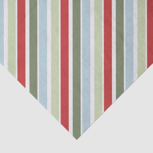 Groen Rood Blauw Strepen Tissuepapier (Detail)