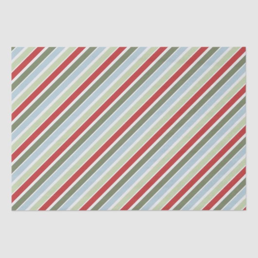 Groen Rood Blauw Strepen Tissuepapier (Voorkant)